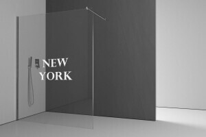 Glaswand Dusche New York 200cm H&ouml;he verschiedene Breiten