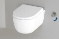 Hänge WC in weiß glanz mit Vitra Wasserhahn für Kaltwasser vom Typ Lifa