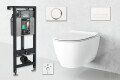 Randloses Wand WC Set wei&szlig; glanz MEPA Vorwandelement