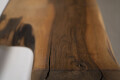 Waschtischplatte Nussbaum mit Baumkante ge&ouml;lt 185 x 43 x 5,5 cm