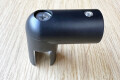 Glashalterung schwarz matt f&uuml;r Stabilisationsstange mit 1mm Durchmesser und Glasst&auml;rke 6mm-10mm