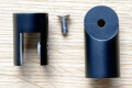 Glashalterung schwarz matt f&uuml;r Stabilisationsstangen und Glasst&auml;rke 6mm-10mm 360 Grad drehbar