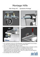 WC Set inkl. Warmwasser Bidet Aldo Wei&szlig; Glanz WC - Duofix UP 320