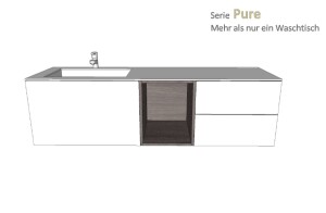 Badm&ouml;bel Serie &quot;Pure&quot; 140 cm  von .one bath Made in Germany