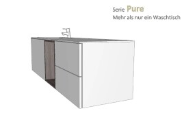 Badm&ouml;bel Serie &quot;Pure&quot; 220 cm  von .one bath Made in Germany