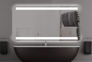 Lichtspiegel Horizontal für das Badezimmer individuell nach Maß - Ansicht 1