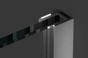 Aluminium Duschkabinen U-Profil schmal f&uuml;r 8-10 mm Glasst&auml;rke - Line