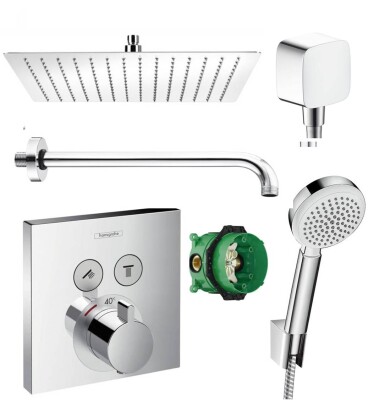 Hansgrohe Shower Select Thermostat Unterputz Duscharmaturenset Duschteller 30 cm