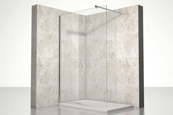Minimalistische Design Duschtrennwand mit schmalen Profilen