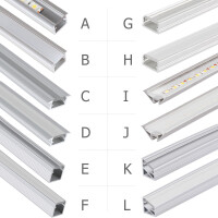 LED Aluprofil Aluminium Profil Halterung f&uuml;r LED...