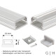 LED Aluprofil Aluminium Profil Halterung f&uuml;r LED Streifen - Ansicht 5