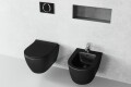 Sp&uuml;lrandloses Wand WC mit Soft Close Deckel abnehmbar - Aldo Schwarz Matt - Ansicht 3