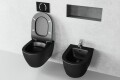 Sp&uuml;lrandloses Wand WC mit Soft Close Deckel abnehmbar - Aldo Schwarz Matt