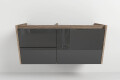 Waschtischunterschrank Typ 108b nach Ma&szlig; mit drei innenliegenden Schubladen mit Griffmulden - Ansicht 1