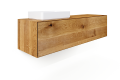Badezimmerm&ouml;bel Holz mit Aufsatzwaschbecken, 3 Schubladen - Ansicht 2