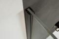 Aluminiumprofil Wandprofil Duschkabine Schwarz f&uuml;r 8mm Glas 200 cm