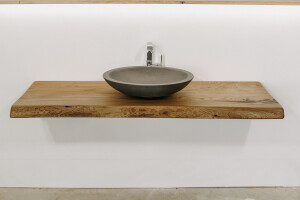 Eiche Waschtisch aus Massiv Holz 140 x 56 cm