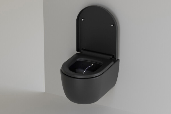 Hänge WC mit Bidetfunktion - Lifa Schwarz Matt 49 cm