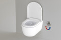 H&auml;nge WC mit Bidet und VitrA Warmwasser Anschluss - Lifa Weiss glanz 49 cm