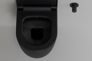 WC Komplettset schwarz matt inkl. Duschfunktion mit Geberit und Vitra Zubeh&ouml;r