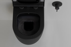 Dusch-WC Komplettset schwarz matt Warmwasser - Geberit UP320