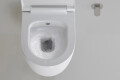 H&auml;nge Toilette mit Duschfunktion wei&szlig; glanz