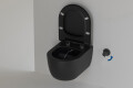 H&auml;nge Toilette mit Bidetfunktion Vitra Kaltwasserventil - Lifa Schwarz Matt 49 cm