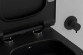 H&auml;nge Toilette mit Bidetfunktion Vitra Kaltwasserventil - Lifa Schwarz Matt 49 cm - Ansicht 4