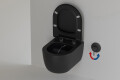 Schwarzes Wand-WC mit Duschfunktion 49cm Warmwasser