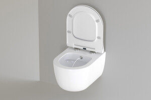 H&auml;nge WC inklusive Bidet mit Slim Deckel - Lifa Weiss glanz 49 cm
