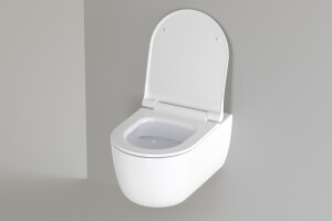 H&auml;nge WC mit Deckel Komplettset wei&szlig; glanz Mepa Zero