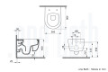 Schwarzes sp&uuml;lrandloses Wand WC kurz mit schmalem Deckel Mepa Komplettset - Ansicht 10