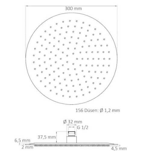 Design Edelstahl Duschteller rund super flach verschiedene Größen - Ansicht 7